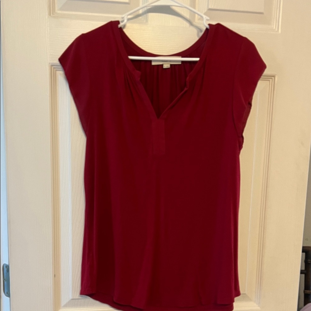 LOFT Deep Red Women's Blouse